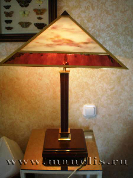 s23.JPG - Настольная лампа, стекло, камень.